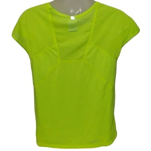 Nike Dri-Fit Neon Yellow Mesh T-shirt - Picture 4 of 8